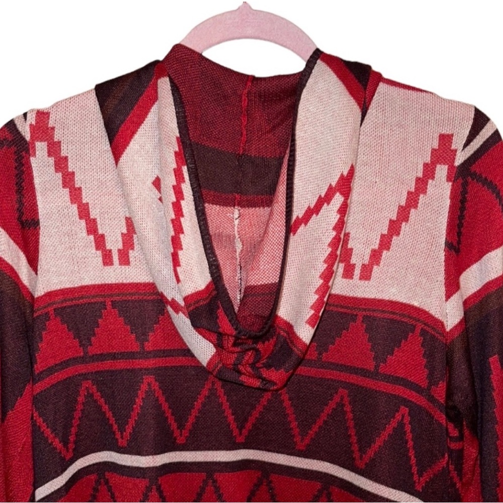 One World Brown and Red western Cardigan - Picture 4 of 6
